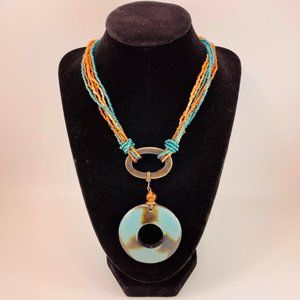 Handcrafted Jewelry, Beaded Turquoise Necklace